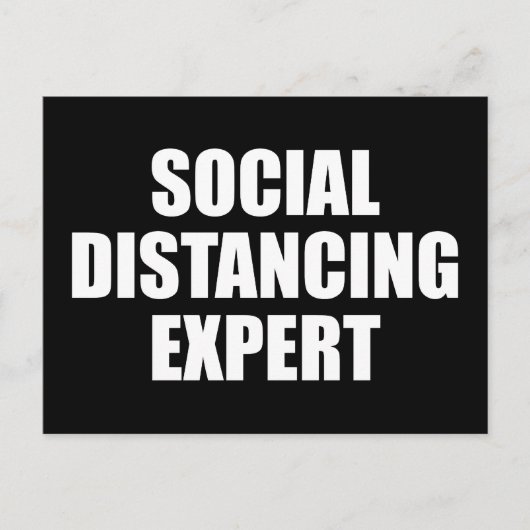 ソーシャルディスタンスの専門家 内向的 非社交的 インフルエンザ ポストカード (正面)