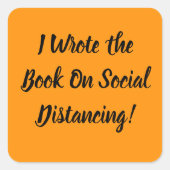 ソーシャルディスタンスの本を書いた スクエアシール (正面)