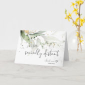 ソーシャルディスタンスチェックイン あなたに会いたい コロナ禍の生活 カード (黄色い花)