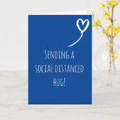 ソーシャルディスタンスハグ　誕生日おめでとう カード (黄色い花)