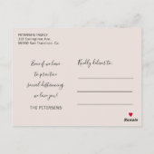 ソーシャルディスタンス中のコロナウイルス愛のタイポグラフィ ポストカード (裏面)