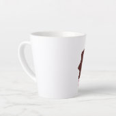 ソーシャルディスタンス波状ガールヘア美しい6ftお願い カフェラテマグ (左アングル)