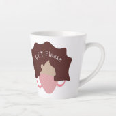 ソーシャルディスタンス波状ガールヘア美しい6ftお願い カフェラテマグ (右)