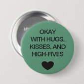 ソーシャルディスタンス カラーコード 緑 缶バッジ (正面&裏面)