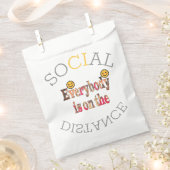 ソーシャルディスタンス 最新のCOVID19  inspirationalアイデア フェイバーバッグ (クリップ留めされた状態)