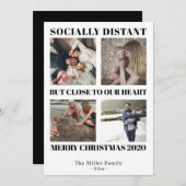 ソーシャルディスタンスMerry Christmas 2020フォトカード サンキューカード (正面/裏面)