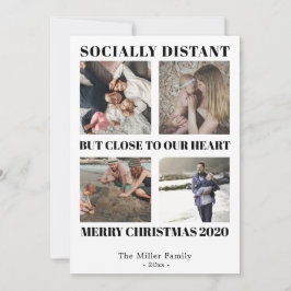 ソーシャルディスタンスMerry Christmas 2020フォトカード サンキューカード