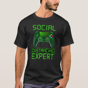 ソーシャルディスティングエキスパートゲームヴィンテージビデオゲーム Tシャツ