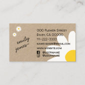 ソーシャルデイジーで手作りのソーシャルメディアが大好き 名刺 (裏面)