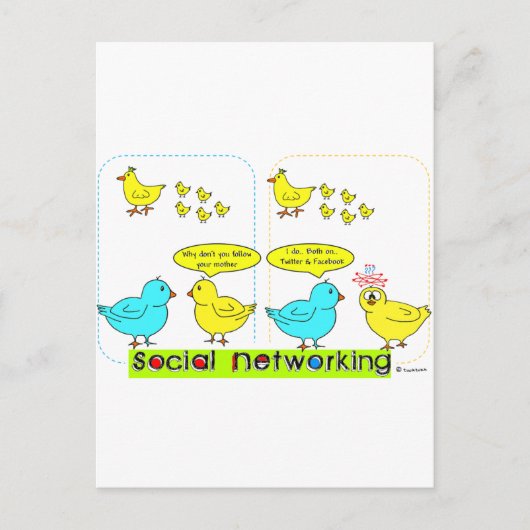 ソーシャルネットワーキング ポストカード (正面)