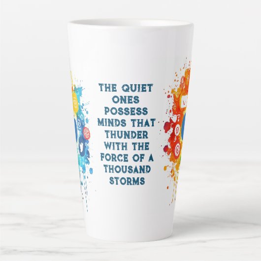 ソーシャルネットワークアイコン カフェラテマグ (正面)