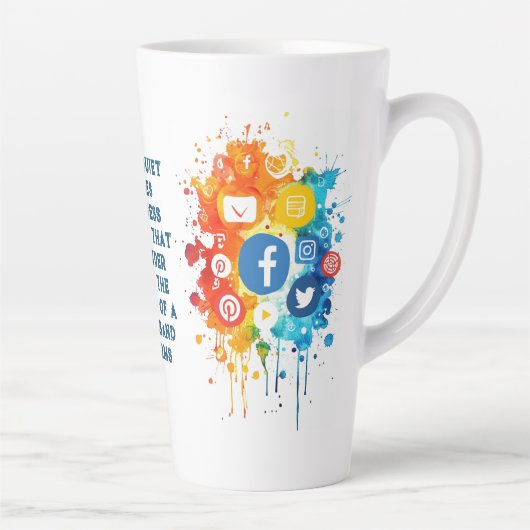ソーシャルネットワークアイコン カフェラテマグ (右)