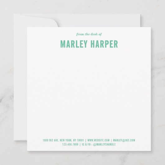 ソーシャルノテカードシンプルプロフェッショナルかわいいおもしろい写真 ノートカード (正面)