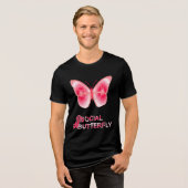 ソーシャルハッシュタグの蝶々 トライブレンドTシャツ (正面全面)
