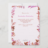 ソーシャルバタフライフォト卒業招待状 招待状 (裏面)