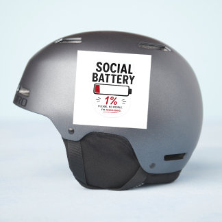 ソーシャルバッテリーが低い 小型カットビニールステッカー シール