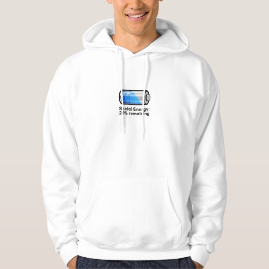 ソーシャルバッテリーが低下中Tシャツ パーカ (正面)