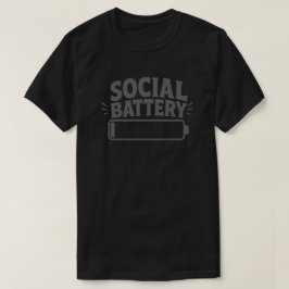 ソーシャルバッテリーが切れかけの面白い内向的グラフィック Tシャツ