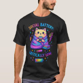 ソーシャルバッテリーが危険な状態に... Tシャツ (正面)