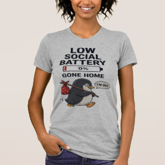 ソーシャルバッテリー切れ 0% 帰宅 Tシャツ