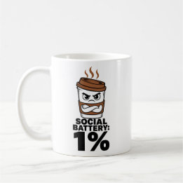 ソーシャルバッテリー1% マグカップ イントロバートギフト