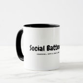 ソーシャルバッテリー2%マグカップ – ギフトおもしろいー マグカップ (正面左)