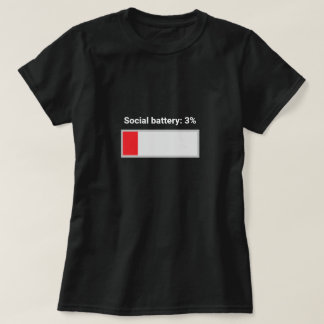 ソーシャルバッテリー3% Tシャツ