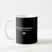 ソーシャルバッテリー 1% (取り込み中) コーヒーマグカップ (左)