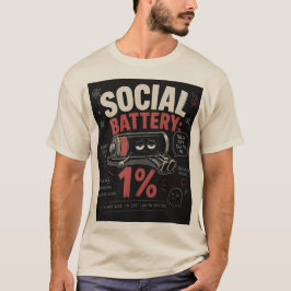 ソーシャルバッテリー: 1% Tシャツ