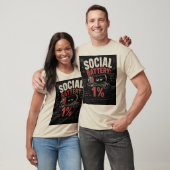 ソーシャルバッテリー: 1% Tシャツ (ユニセックス)