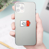 ソーシャルバッテリ低 – ノートパソコンステッカー シール (スマートフォン)