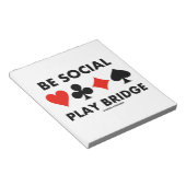 ソーシャルバ遊ッジ(4枚のカードスーツ) ノートパッド (アングル)