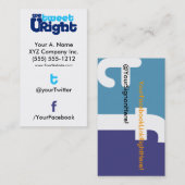 ソーシャルプロファイル名刺WTURite 2.0 vertTWFB 名刺 (正面/裏面)