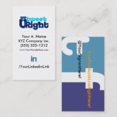 ソーシャルプロファイル名刺WTURiteB 2.0 vertfbak 名刺 (正面/裏面)