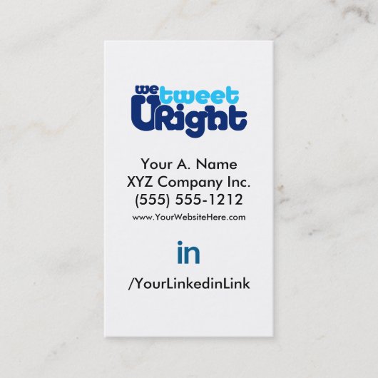 ソーシャルプロファイル名刺WTURiteB 2.0 vertfbak 名刺 (正面)