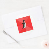 ソーシャルペ素晴らしンギンアドバイス動物ミーム ラウンドシール (封筒)