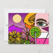 ソーシャルミートアップ招待状カクテルパーティークルーズ 招待状 (正面)