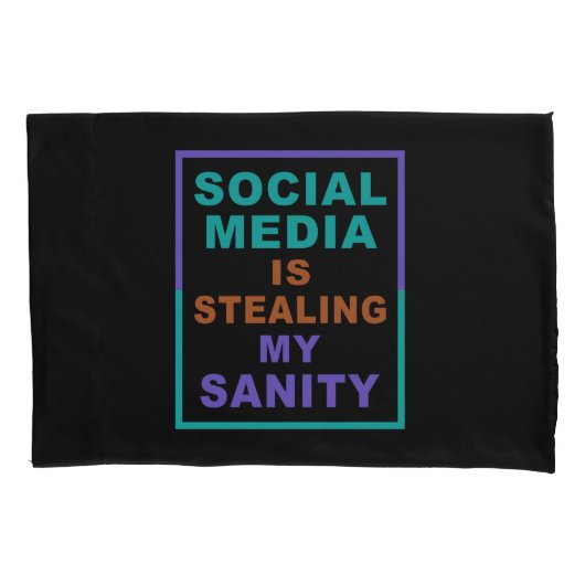 ソーシャルメデおもしろいィア枕ケース 枕カバー (正面)