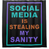 ソーシャルメディおもしろいアのシャワーカーテン シャワーカーテン (正面)