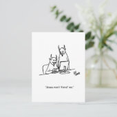 ソーシャルメディおもしろいアユーモアはがき ポストカード (スタンド正面)