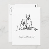 ソーシャルメディおもしろいアユーモアはがき ポストカード (正面/裏面)