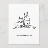 ソーシャルメディおもしろいアユーモアはがき ポストカード (正面)