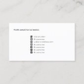 ソーシャルメディはっきりしたアアイコンフォトカード 名刺 (裏面)