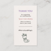 ソーシャルメディアお洒落コネクトクリームクリスマス 名刺 (裏面)