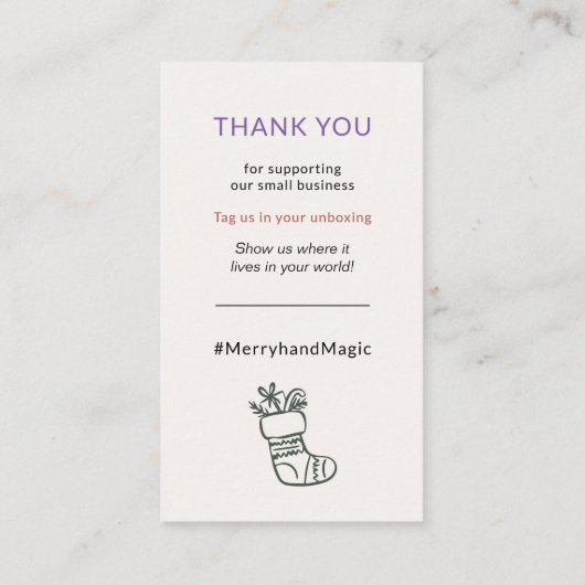 ソーシャルメディアお洒落コネクトクリームクリスマス 名刺 (裏面)