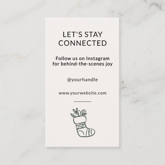 ソーシャルメディアお洒落コネクトクリームクリスマス 名刺 (正面)