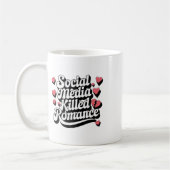 ソーシャルメディアがロマンスおもしろいアンチバレンタインを殺した コーヒーマグカップ (左)