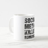 ソーシャルメディアがロマンスを殺した コーヒーマグカップ (正面左)