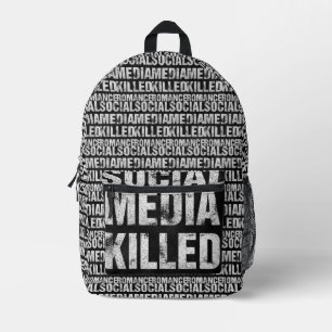 ソーシャルメディアがロマンスを殺した プリントバックパック