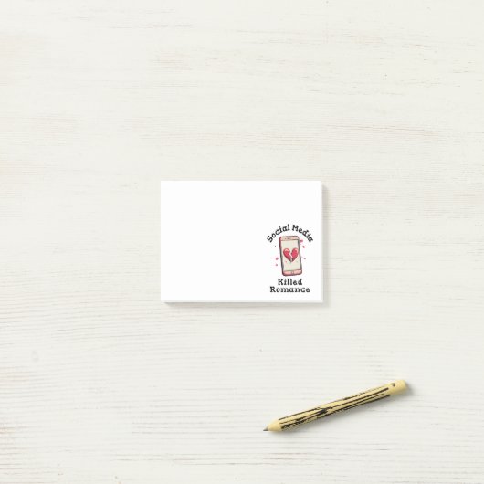 ソーシャルメディアがロマンスを殺した ポストイット (デスク上)